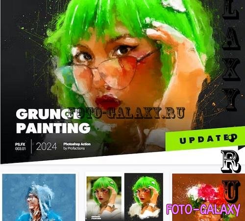 Grunge Painting Photoshop Action - ZWHHKU6