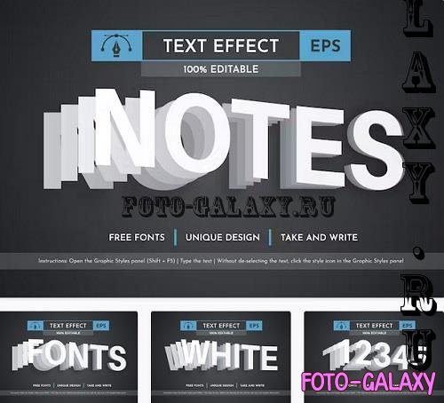 Notes - Editable Text Effect - 42306150