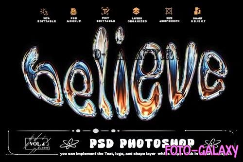 Believe Modern Look Style Text Effect PSD Template - ERVU8L7
