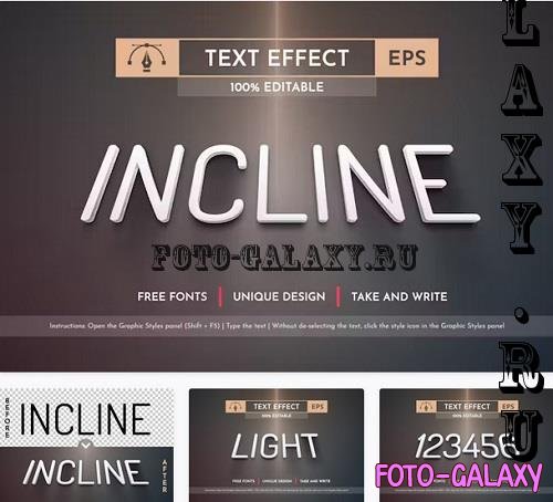 Incline - Editable Text Effect - 91729823