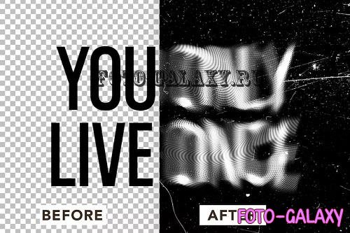 Halftone Distorted Text Effect - SR362NR