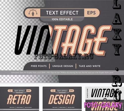 Vintage Editable Text Effect - 91978202