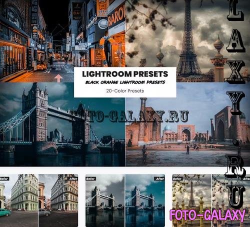 Black Orange Lightroom Presets - AR422M6