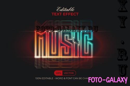 Music Text Effect Neon Style - 91983524