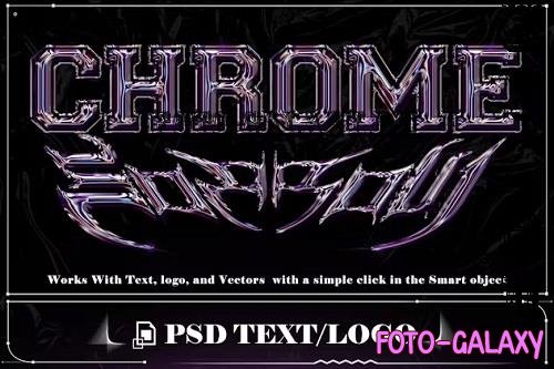 Iridescent Y2K Cyber Chrome Text Effect Photoshop - G7E57G5