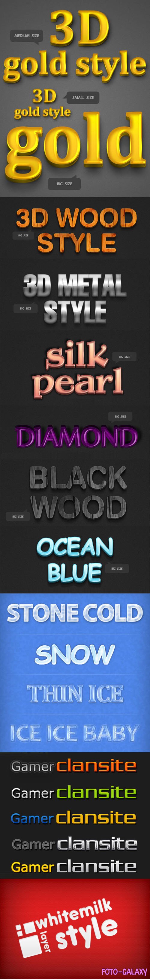 3D Styles & Text Effects Collection for Photoshop