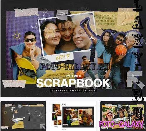 Scrapbook Photo Effect Template - W6FBU9C
