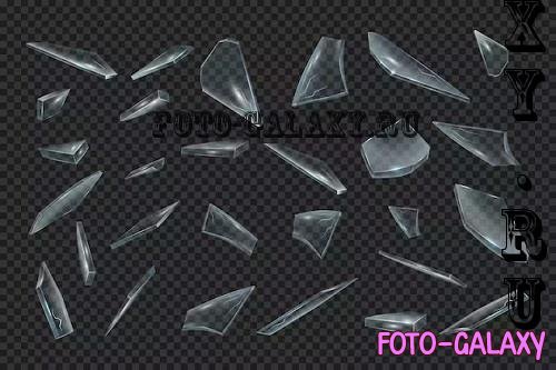 Shards of broken glass, shattered particles - 35VMW7L