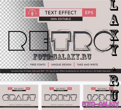 Retro - Editable Text Effect - 91955944