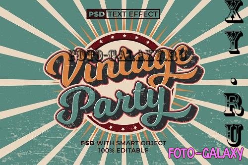 Vintage Party Text Effect Retro Styl - 92036027