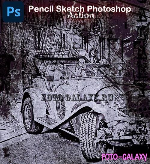 Pencil Sketch Photoshop Action - 44590960