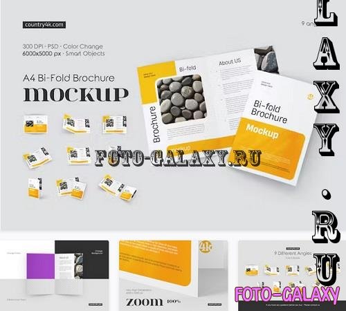 A4 Bi-Fold Brochure Mockup Set - 91983695