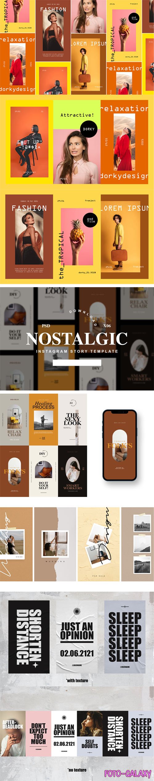 Collection of Instagram Story & Social Media Post - PSD Templates