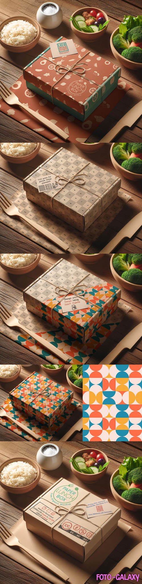 Paper Lunch Box PSD Mockup Template