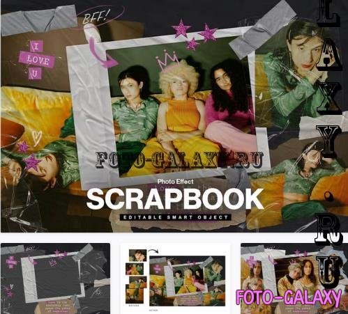 Scrapbook Photo Collage Template - 5U75QP5