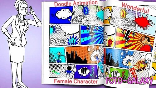 Doodle Animation - Female Character 108370 - Project for After Effects