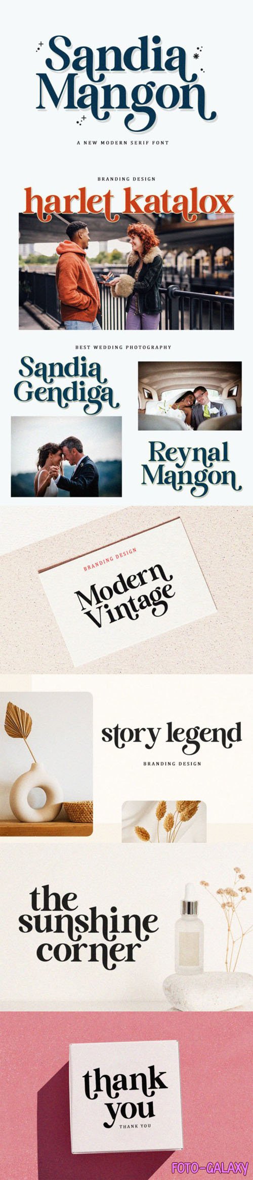 Sandia Mangon - Modern Serif Font