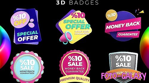 3D Badges Pack 1049338 - Project for After Effects