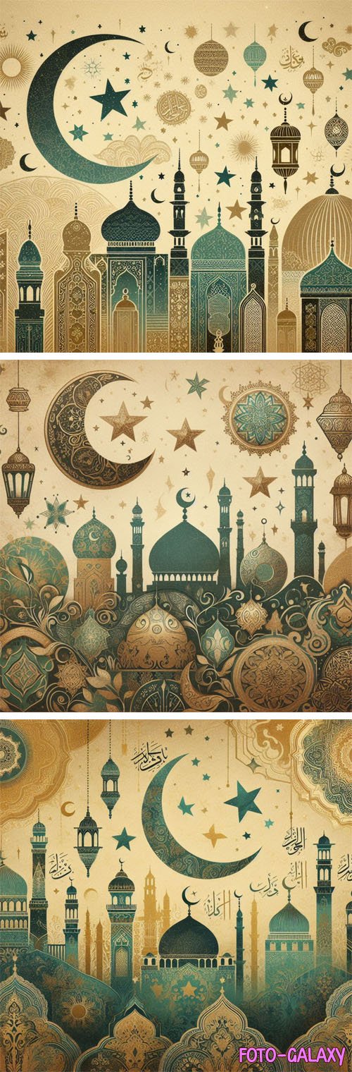 4 Vintage Ramadan Backgrounds