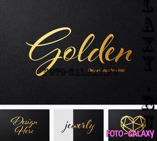 Gold Foil Logo Mockup - 92052411