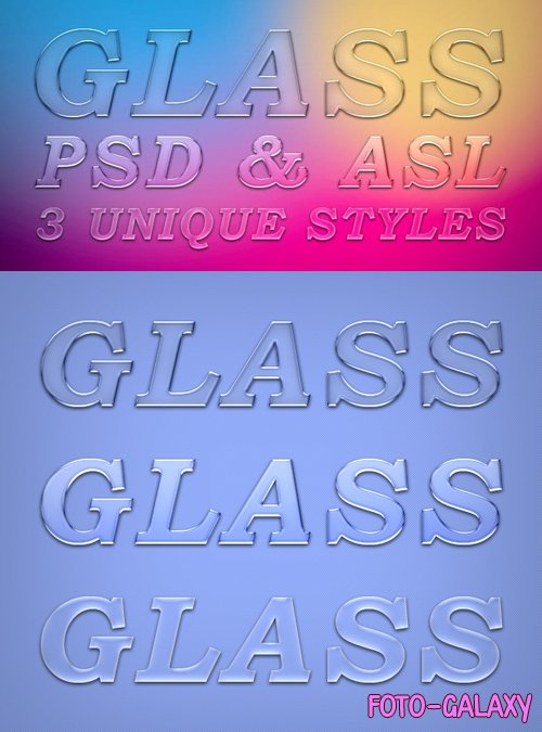 Glass Text Effects for Photoshop