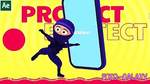 App Protect Ninja Mascot 2327559 - Project for After Effects 