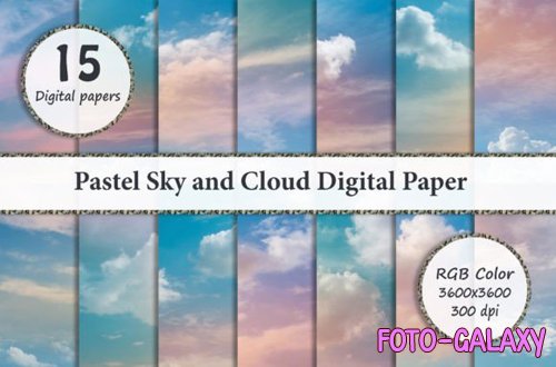 Pastel Sky & Cloud Textures Pack