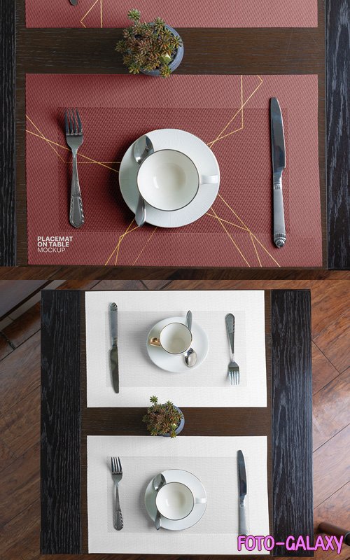 3D Placemat on Table PSD Mockup Template