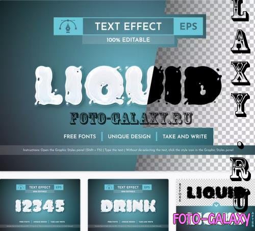 Liquid Milk Editable Text Effect - 92170156