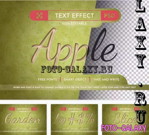 Green Apple - Editable Text Effect - 91621469