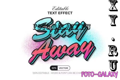 Stay Away Gradient Text Effect Style - 92175128