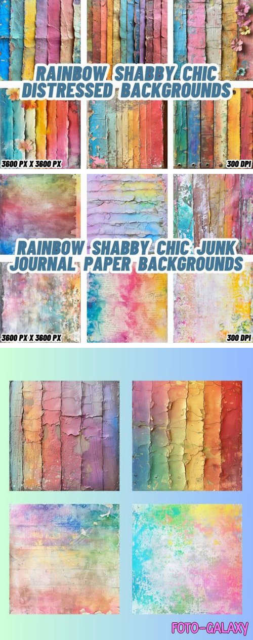 Distressed & Junk Journal Backgrounds Pack