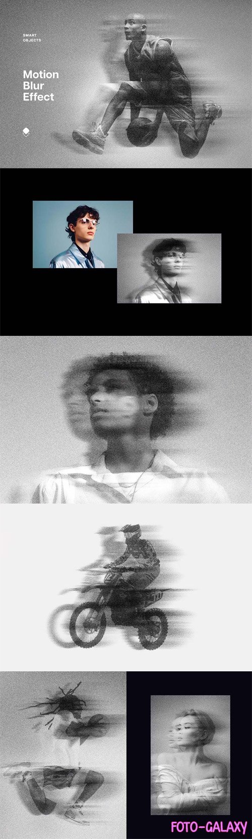 Grunge Motion Blur Photo Effect for Photoshop