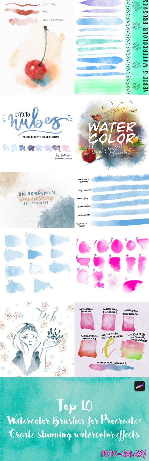Top 16 Amazing Watercolor Brushes for Procreate