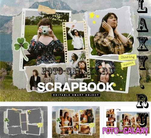 Scrapbook Photo Collage Mockup Template - 47MHY48