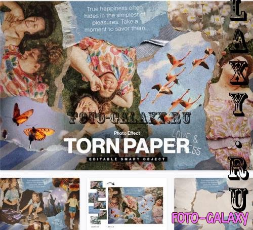 Torn Paper Photo Effect Template - CRULMSR