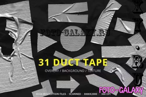 31 Metal Duct Tape Texture Overlays - XZHDU98