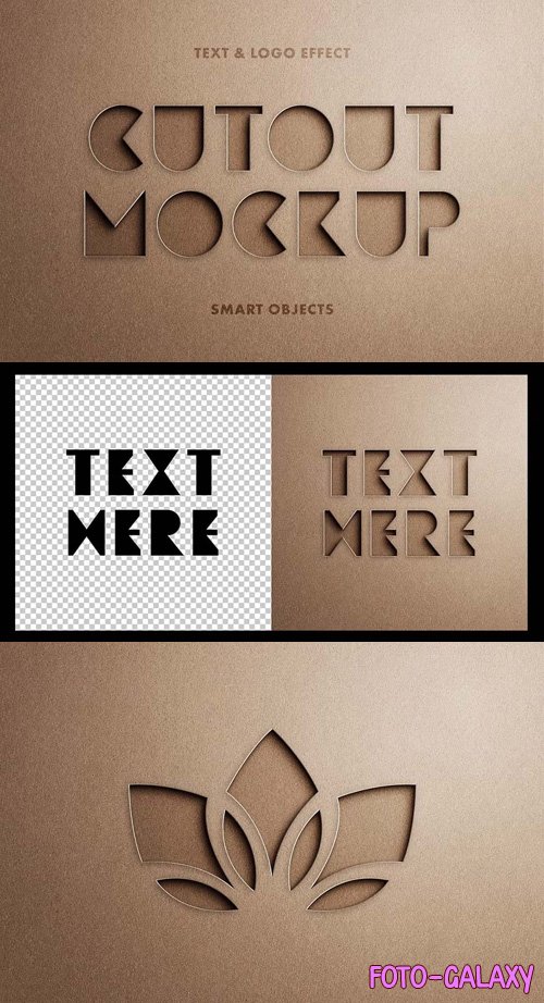 Minimalist Cut Out Text & Logo PSD Mockup Template
