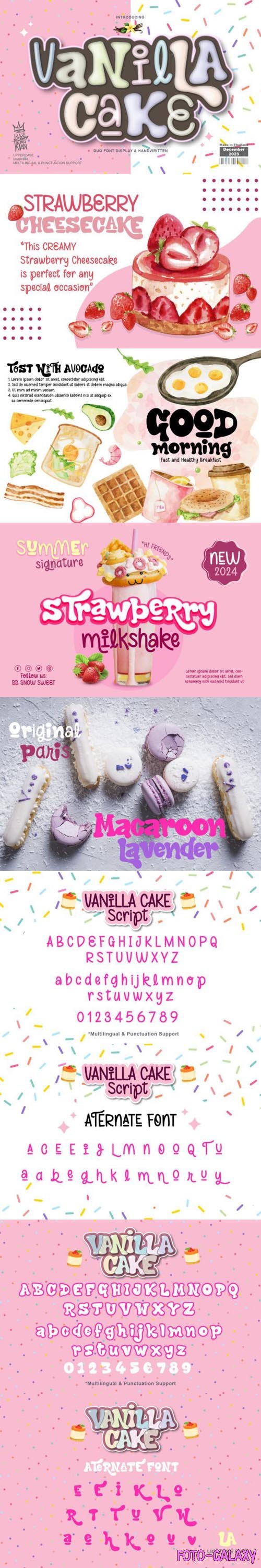 Vanilla Cake Font Duo