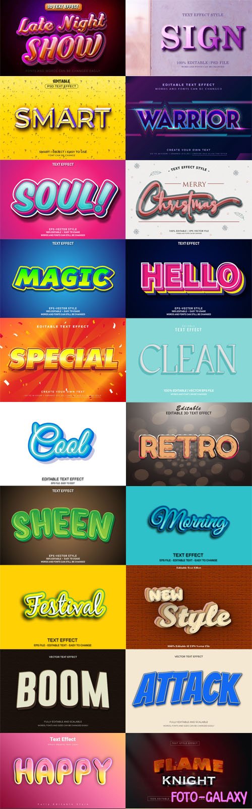 40+ Editable Text Effect Styles for Photoshop & Illustrator