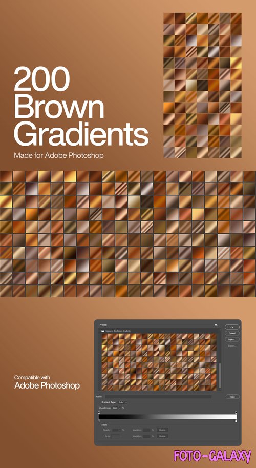 Brown Gradients for Photoshop