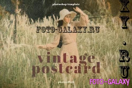 Old Color Postcard Vintage Filter Photo Effect - P7QEV6Y