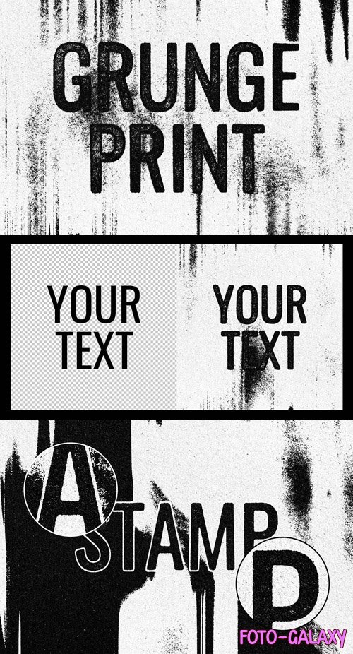 Grunge Print - Photoshop Text Effect