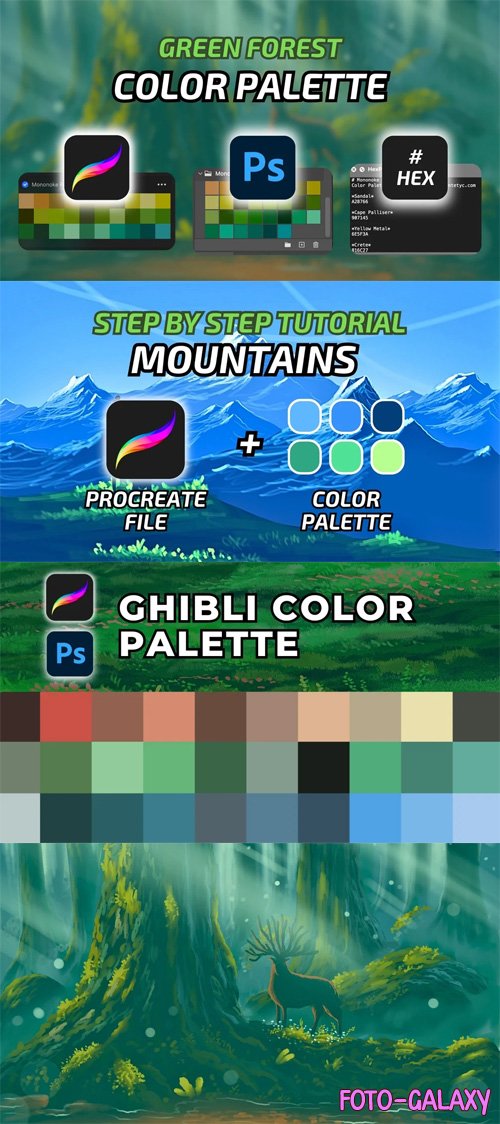Color Palettes for Photoshop & Procreate