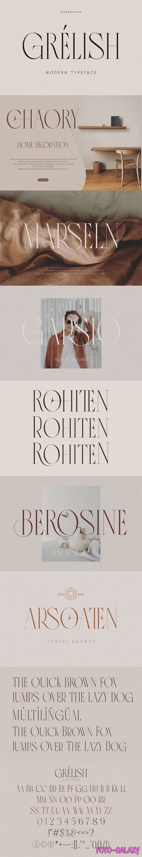 Grelish - Modern Luxury Serif Typeface