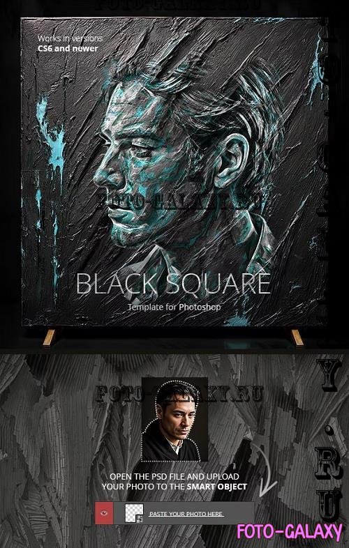 Black Square Template for Photoshop - 51578746