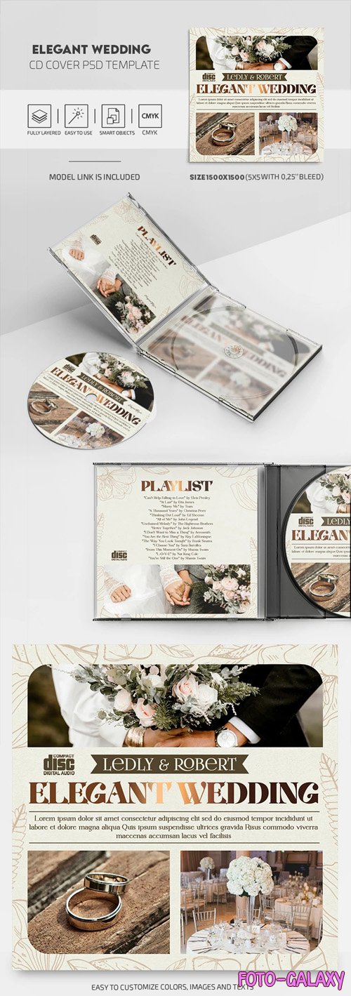 Wedding - CD Album Cover PSD Templates