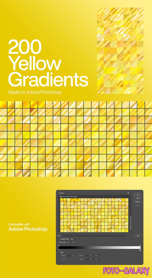 Yellow Gradients for Photoshop