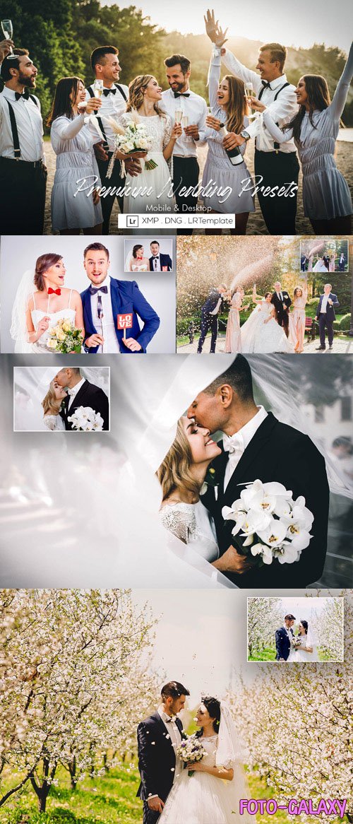 10 Premium Wedding Mobile & Desktop Lightroom Presets