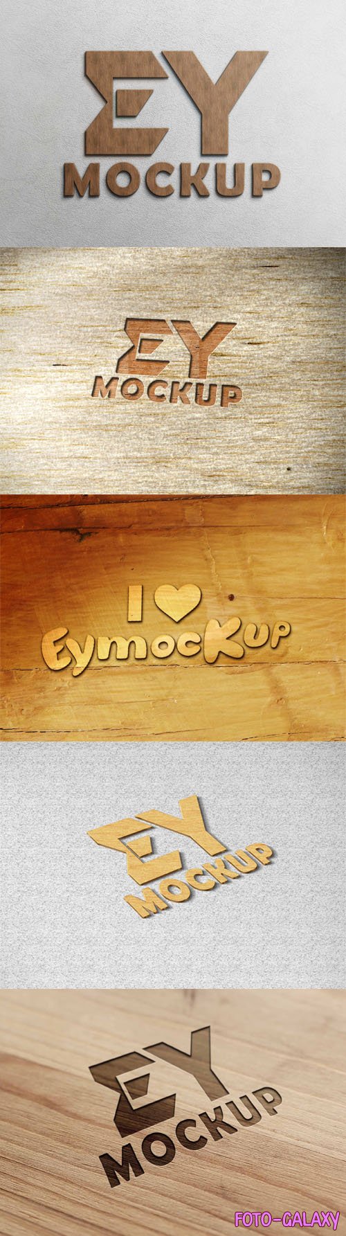 9 Wood Logos - PSD Mockup Templates